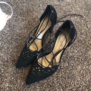 Christian Siriano lace up pumps